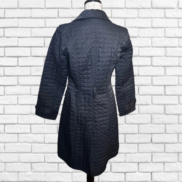 Express Black Trench Coat with Quilted Design - Picture 2 of 6